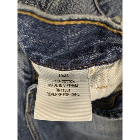 Polo Jeans Company Ralph Lauren Men 40x32 Blue Whiskered Faded Medium Wash Denim - Picture 9 of 10